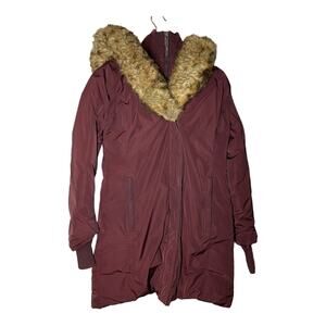 Babaton Aritzia Julian Down Faux Fur Parka Purple Aubergine Medium